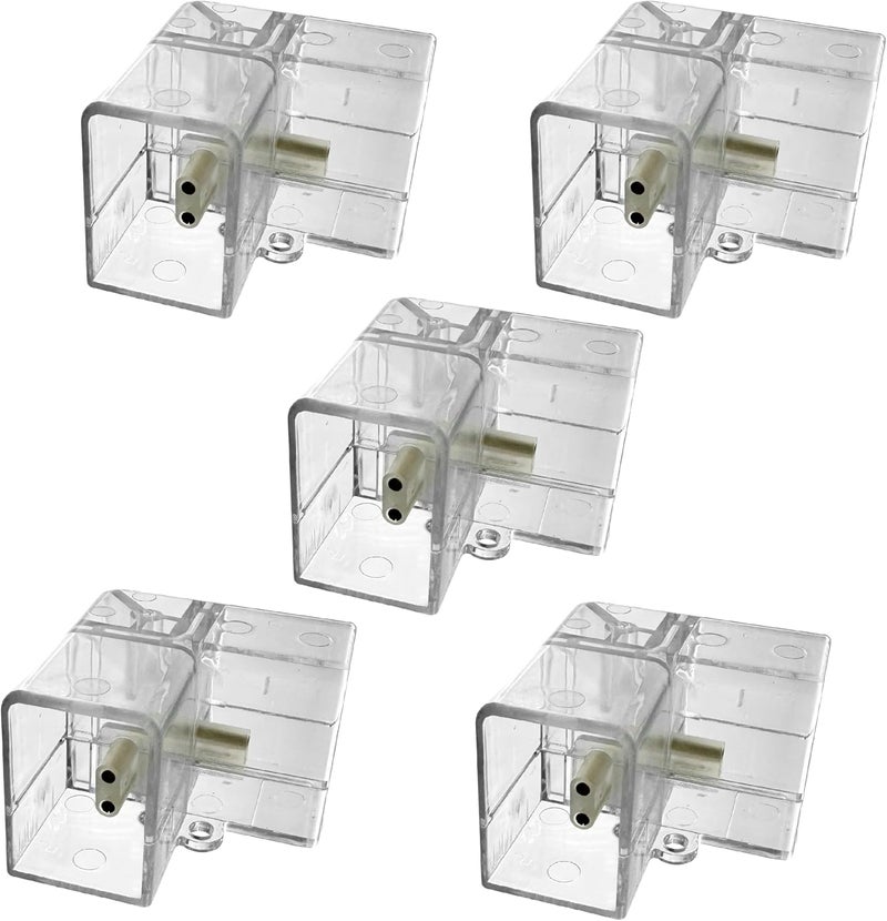 cezelux 5 Pack Hexagon Garage Light Connectors 90° L-Connector 2 Pin 2 Way LED Garage Tube Copper Pin DIY Hexagon Light Accessories Replacement/Spare for Honeycomb Lighting Systems (5 Pack L Connector) - Image 1